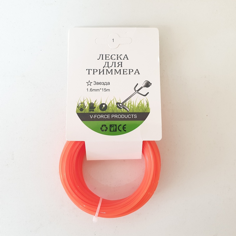 Леска SB19507-6 для тримера звезда 1,6мм*15м (Сиб Сад)(240шт)