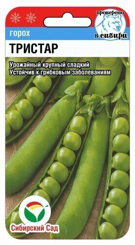 Горох Тристар 20шт (Сиб сад)