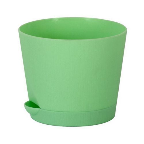 Горшок 0,4л мятный с поддоном (Интерм)(45шт)