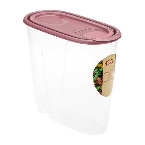 Емкость для сыпучих продуктов 1,5л ягодный 1221 (30шт) (М-пласт)