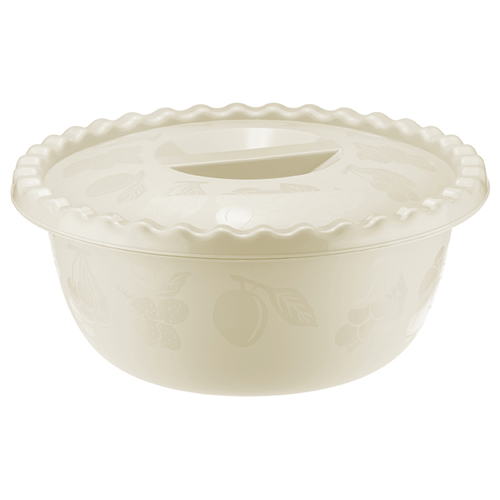 Миска 5л с крышкой круглая белый ротанг 1317 (М-пласт)(20шт) 