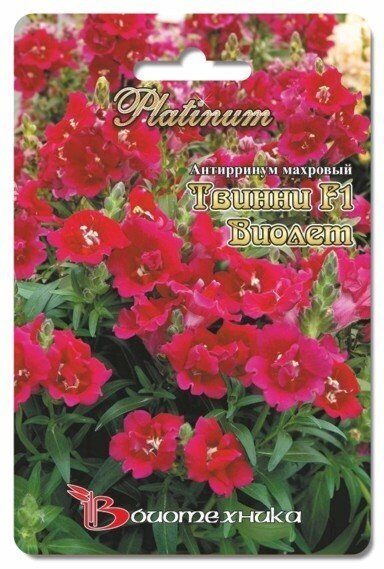 Антирринум ТВИННИ Виолет F1 махровый однолетник 15шт (Биотехника)