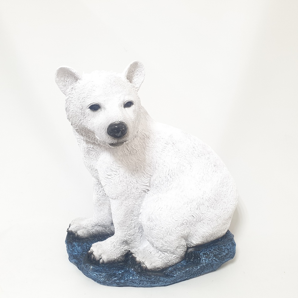 Садовая фигура Медведь белый на льдине 11807 (60*49см) (ВПС)