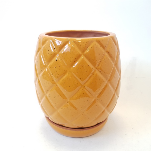 Кашпо Ананас 1 Д17см В21см оранжевый 1 горшок