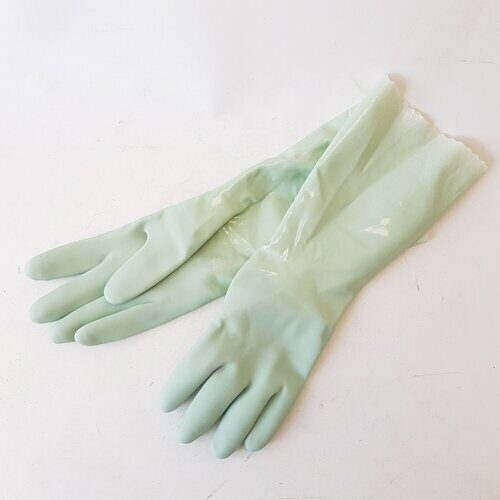 Перчатки на флисе мята 40см р 8-9 (10шт) (Сиб Сад)