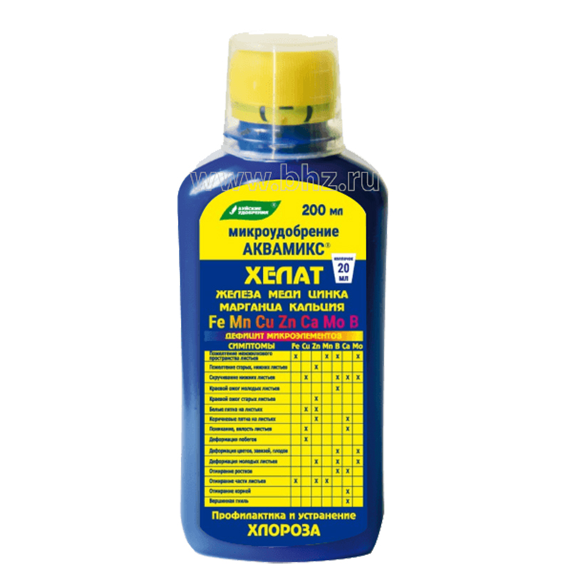 Аквамикс смесь хелатов 0,2л (БХЗ)(12шт)