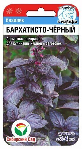Базилик Бархатисто-черный 0,5г (Сиб Сад)