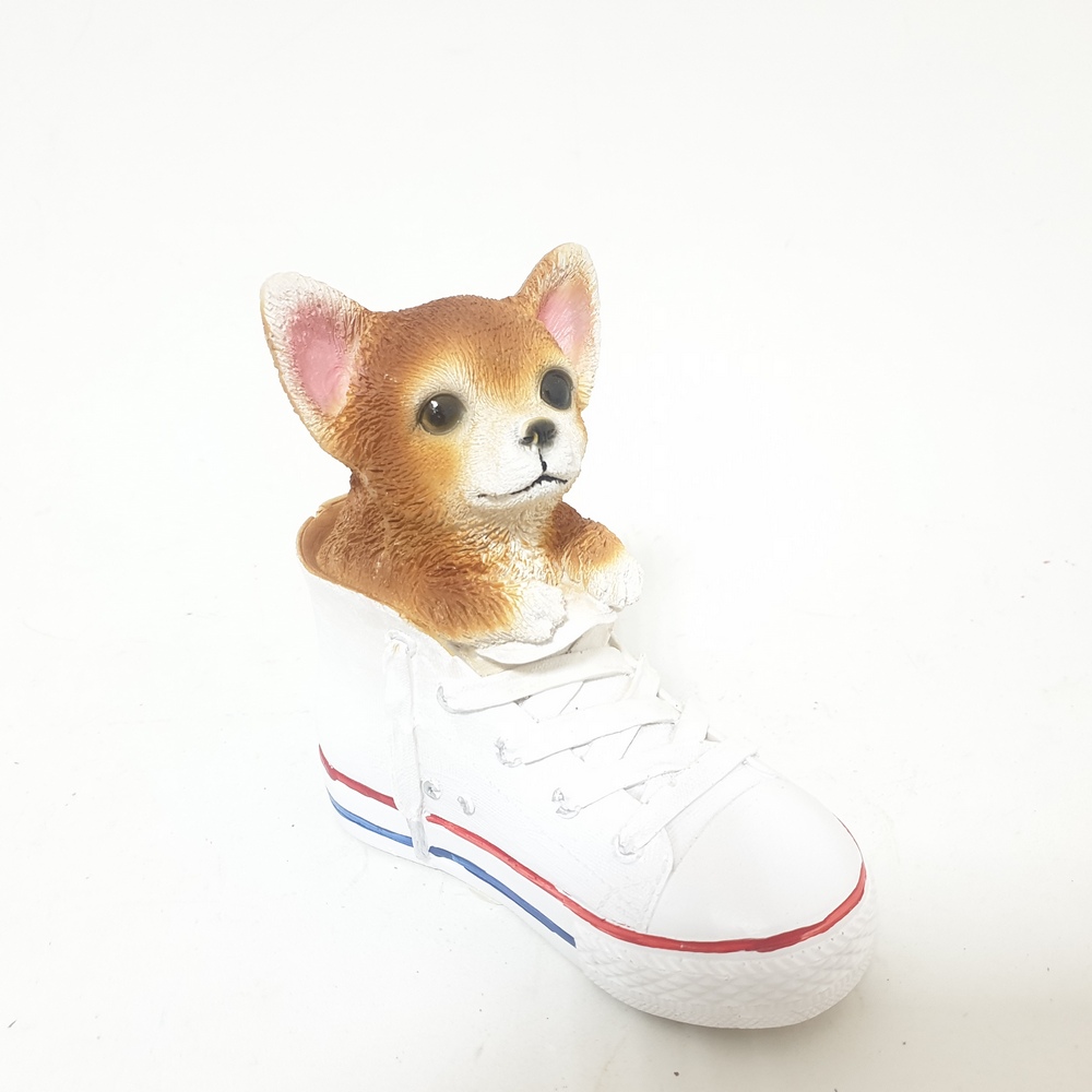 Садовая фигура Кед со щенком Чихуа коричневый 12206 (17*18см) (ВПС)