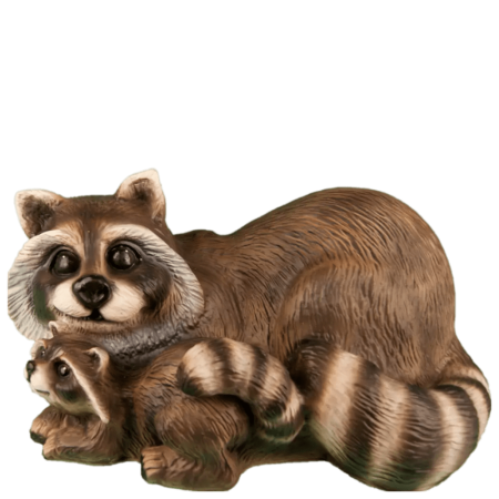 Садовая фигура Енот с енотиком 12126 (24х40см) (М)